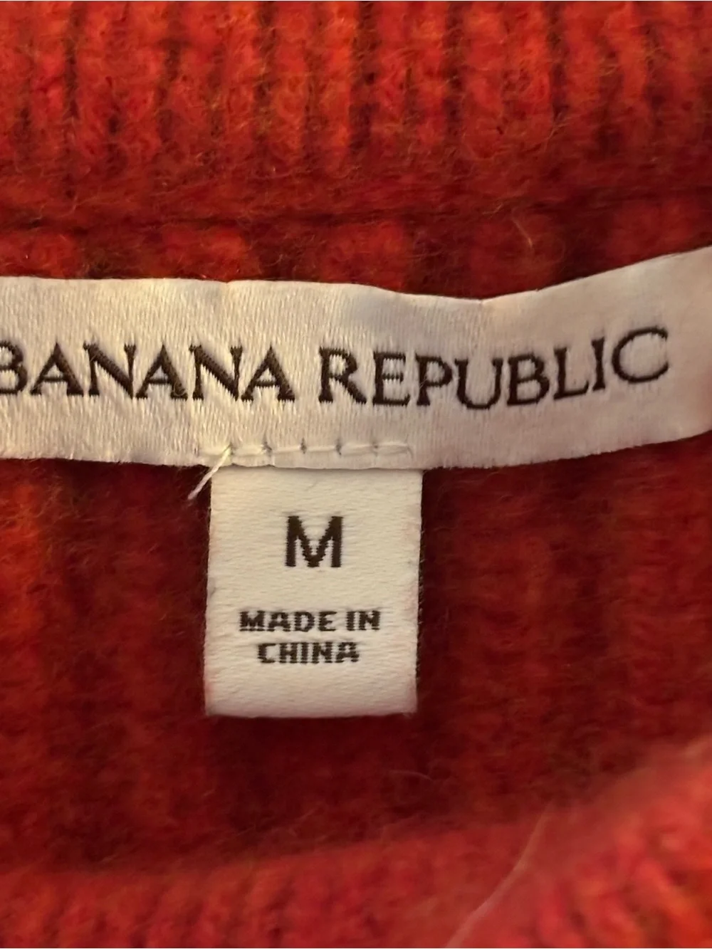Banana Republic Merino Wool Cashmere Blend Sweater Burnt Orange Medium M
